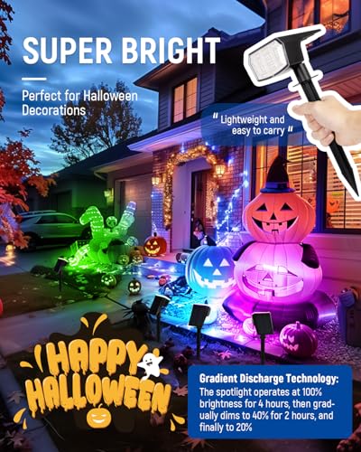 Solar Spot Lights Outdoor Waterproof (6 Count)