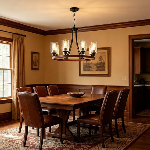 Farmhouse Chandelier for Dining Room (72 Count)