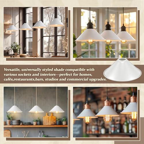 4 Pcs White Dome Lamp Shade Replacement (4 Count)