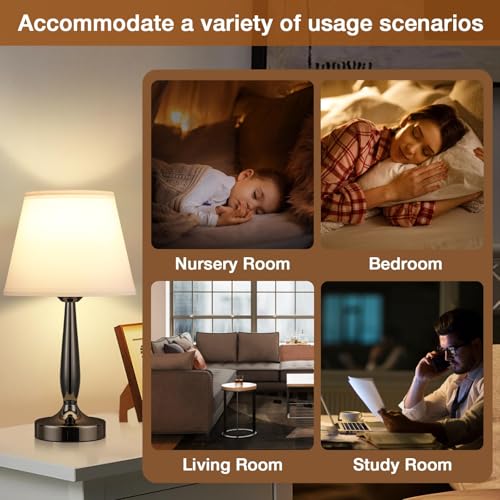 Touch Bedside Lamps for Bedroom Set (2 Count)