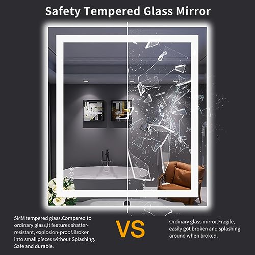 32"X36" LED Bathroom Mirror with Lights