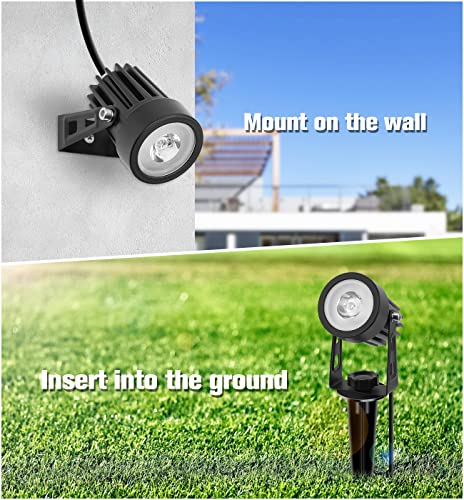 Metal Solar Spot Lights Outdoor with 9.8ft Cable Solar Powered Landscape Lighting Low Voltage IP65 Waterproof Auto On (19.99 Count)