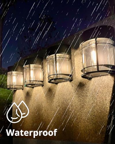 Solar Fence Lights Outdoor (8 Count)