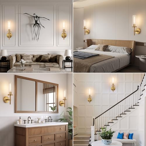 15" Knurled‑Craft Hardwired Brass Wall Sconce