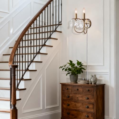 Plug in Crystal Wall Sconces