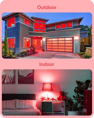 Dimmable Halloween Red PAR38 Flood LED Light Bulbs (4 Count)