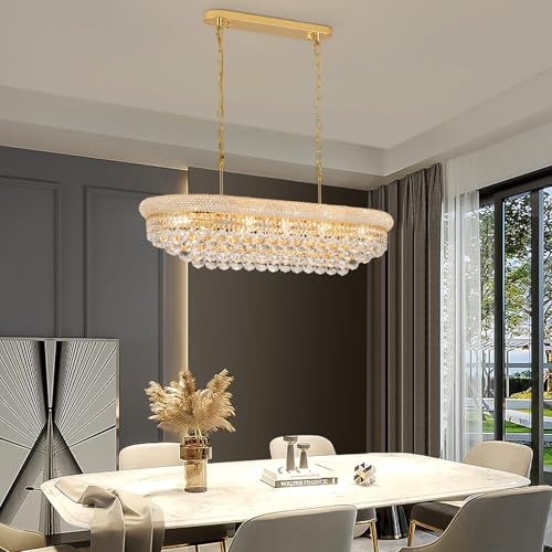 Gold Crystal Chandeliers for Dining Room