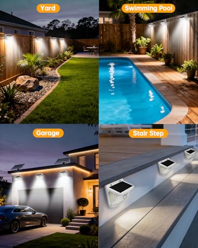 Solar Motion Sensor Lights Outdoor 120 LEDs (2 Count)