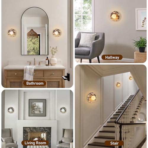 Natural Alabaster Wall Sconce (2 Count)