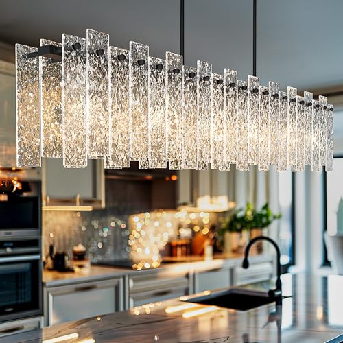 Modern Black Rectangle Chandelier