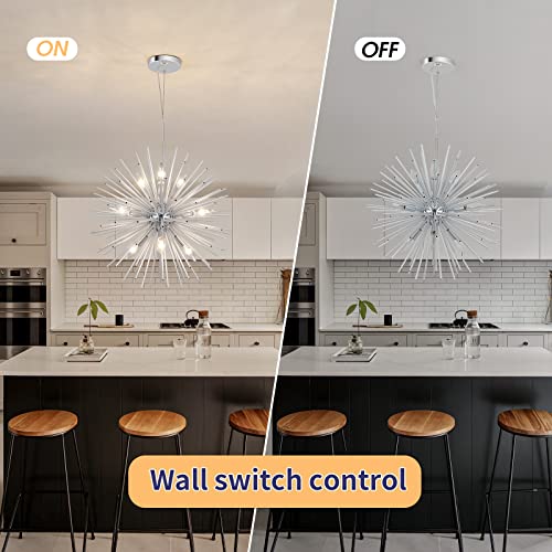 Modern Chrome Sputnik Chandeliers