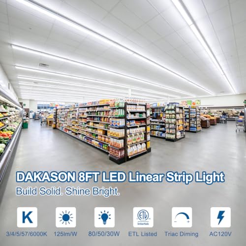8FT LED Shop Light 6Pack
