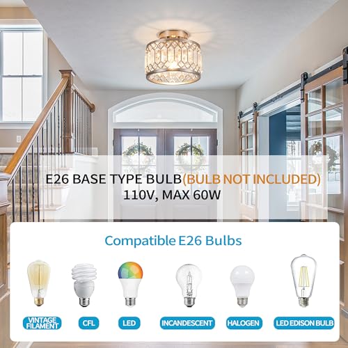 Crystal Ceiling Light Fixture