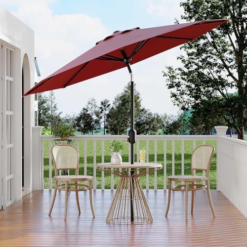 9FT Patio Umbrella 8 Sturdy Ribs Outdoor Table Umbrella