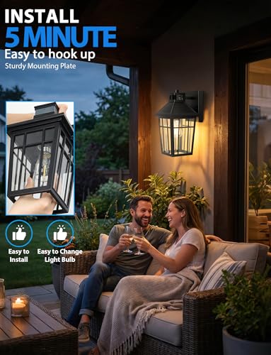 Motion Sensor Outdoor Wall Lights (2 Count)
