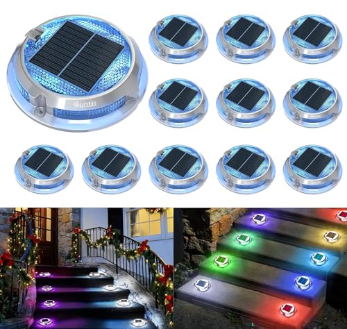 12 Pack Outdoor Solar Deck Lights Multicolored (12 Count)
