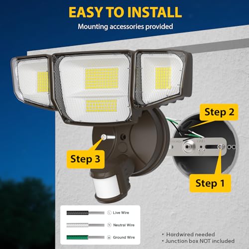 90W Motion Sensor Outdoor Lights