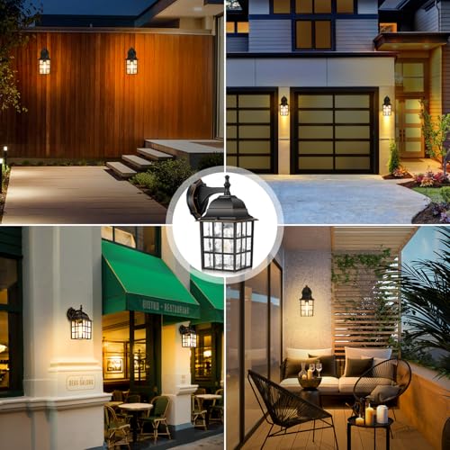 Dusk to Dawn Outdoor Wall Light Fixture (2 Count)