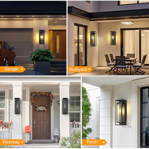 20in Dusk to Dawn Outdoor Lighting Extra Large Modern Waterproof Sconce