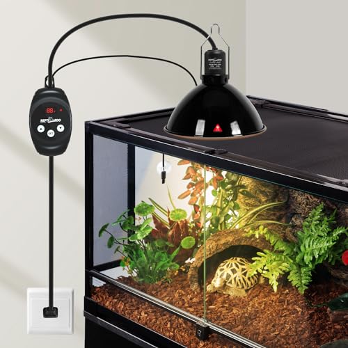 Reptile Light Fixture with Dimming Thermostat
