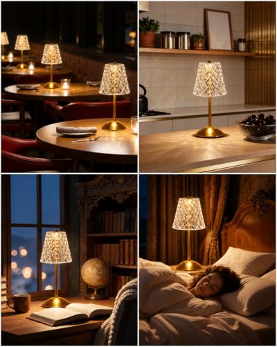 2 Pack Rechargeable Cordless Table Lamp