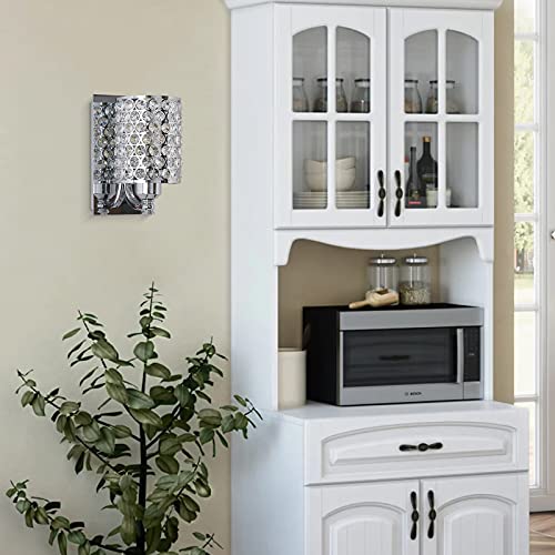 Crystal Wall Sconce with Chrome Finish (2 Count)