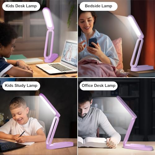 LED Desk Lamp for Office Home & Battery Operated Lamp Rechargeable Lamp Foldable & Portable Light