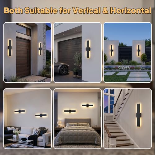 2 Pack LED Outdoor Wall Lights (23.6in)