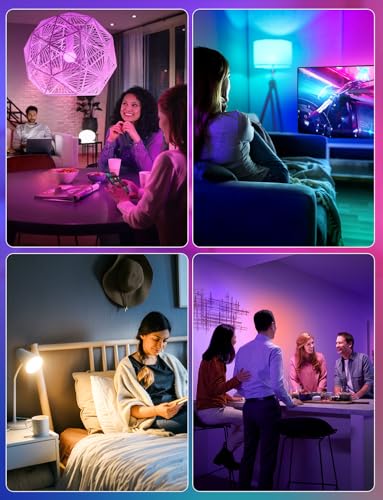 Smart A19 LED Light Bulbs (2 Count)