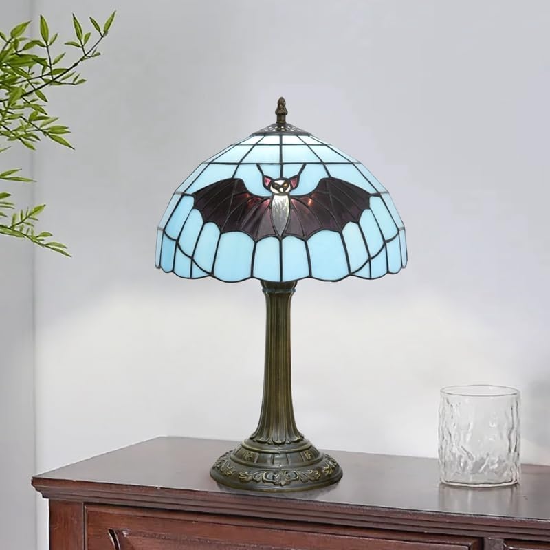Bat Tiffany Stained Glass Lamp Halloween Bedroom Living Room Table Lamp