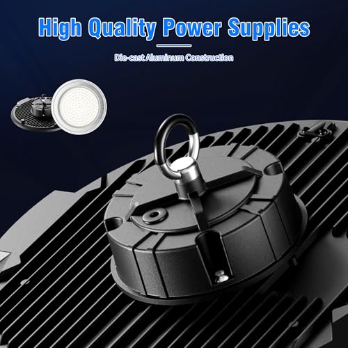 UFO LED High Bay Light 200W 8 Pack 5000K 30000LM High Bay LED Shop Light with Plug Alternative to 800W MH