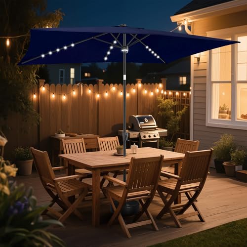 Solar Patio Umbrella Rectangular