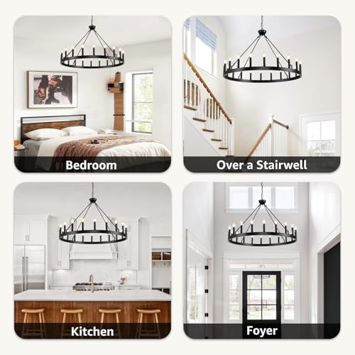 Wagon Wheel Chandeliers 40" 20