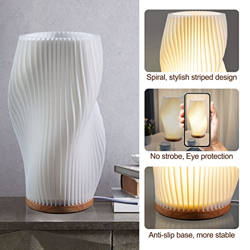 Vintage Striped Small Table Lamp