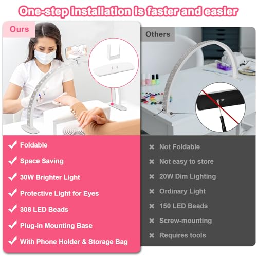 Upgraded Half Moon Light with Phone Holder