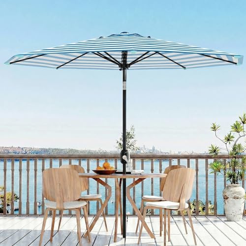 9FT Patio Umbrella 8 Sturdy Ribs Outdoor Table Umbrella