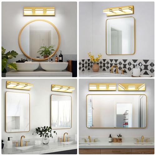 Modern LED Small Gold Acrylic Bathroom Lights Fixtures 3