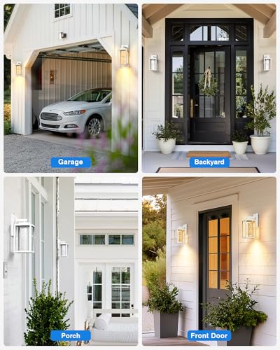 White Exterior Lighting Fixtures Wall Mount for House