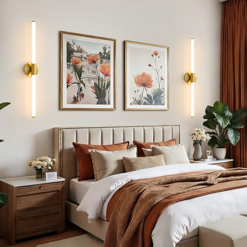 LED Bathroom Vanity Lights Gold Wall Sconce Modern 30"