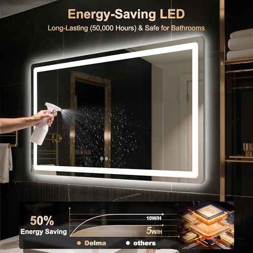 30x50 LED Bathroom Vanity Mirror with Lights