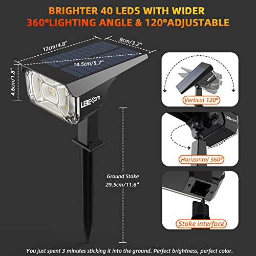 Color Solar Light Outdoor Waterproof Spotlights with 9 Light Modes (4 Count)