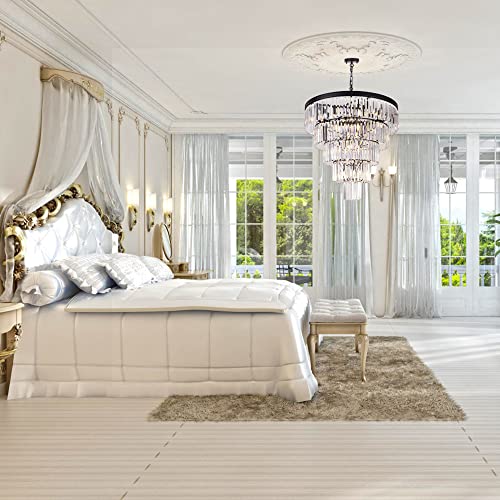 10 Light Large Crystal Chandelier 31.5 inch