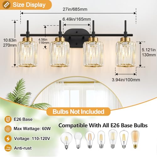 Modern Crystal Bathroom Vanity Light