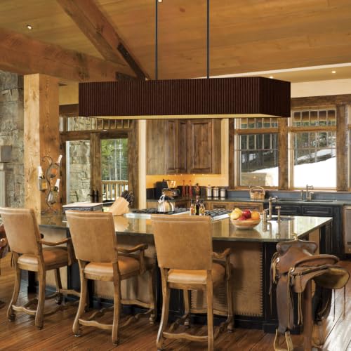 Walnut Wood Chandelier Rustic