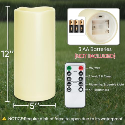 Dark Ivory Flameless Candles (2 Count)