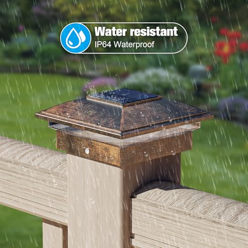 Brushed Copper Solar Post Cap Lights (16 Count)