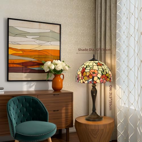 TL0002 Tiffany Style Table Lamp 21.5" High Blossoming