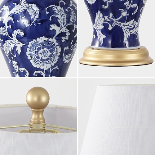 Grace 24" French Country Floral Urn Ceramic Lamp