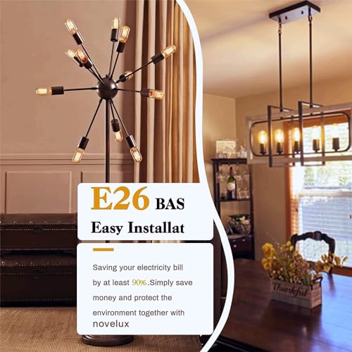 3.2 Inch 2200K Amber White E26 LED Bulb 60 Watt Equal (4 Count)