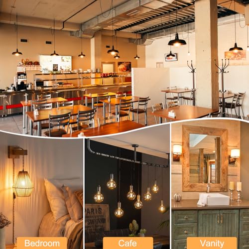 Dimmable Globe LED Vintage Edison Light Bulbs 60W Equivalent (2 Count)